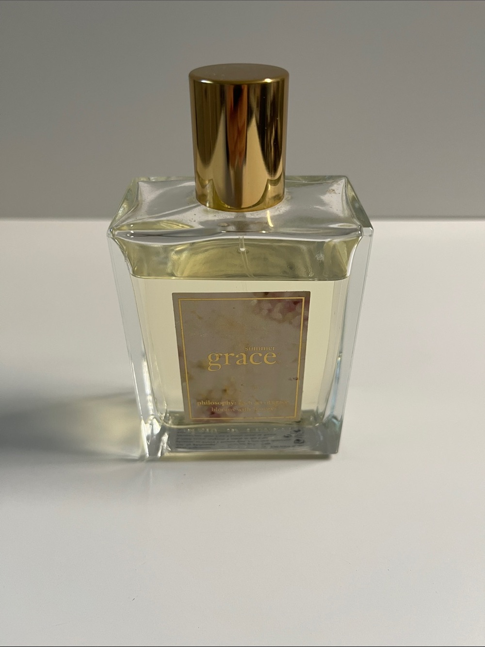 Philosophy Grace Body Fragrance Bottle - Gold Cap, Clear Glass